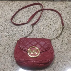Michael Kors Red Crossbody Purse!!